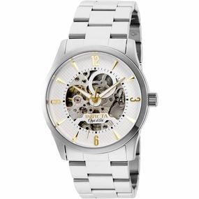 Invicta Men's Watch - Objet D Art Automatic White Skeleton Dial Bracelet | 27581