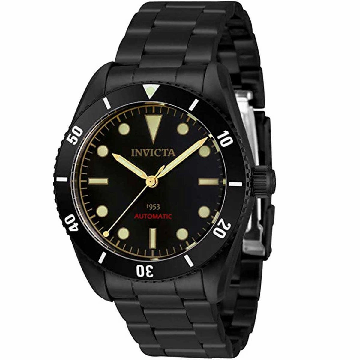 Invicta Men's Watch - Pro Diver Automatic Black Stainless Steel Bracelet | 34337