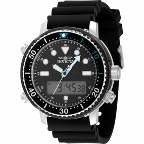 Invicta Men's Watch - Pro Diver Black Analog-Digital Dial Silicone Strap | 48367