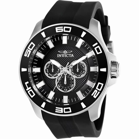 Invicta Men's Watch - Pro Diver Black Dial Silicone Rubber Strap Day-Date | 28000