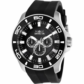 Invicta Men's Watch - Pro Diver Black Dial Silicone Rubber Strap Day-Date | 28000