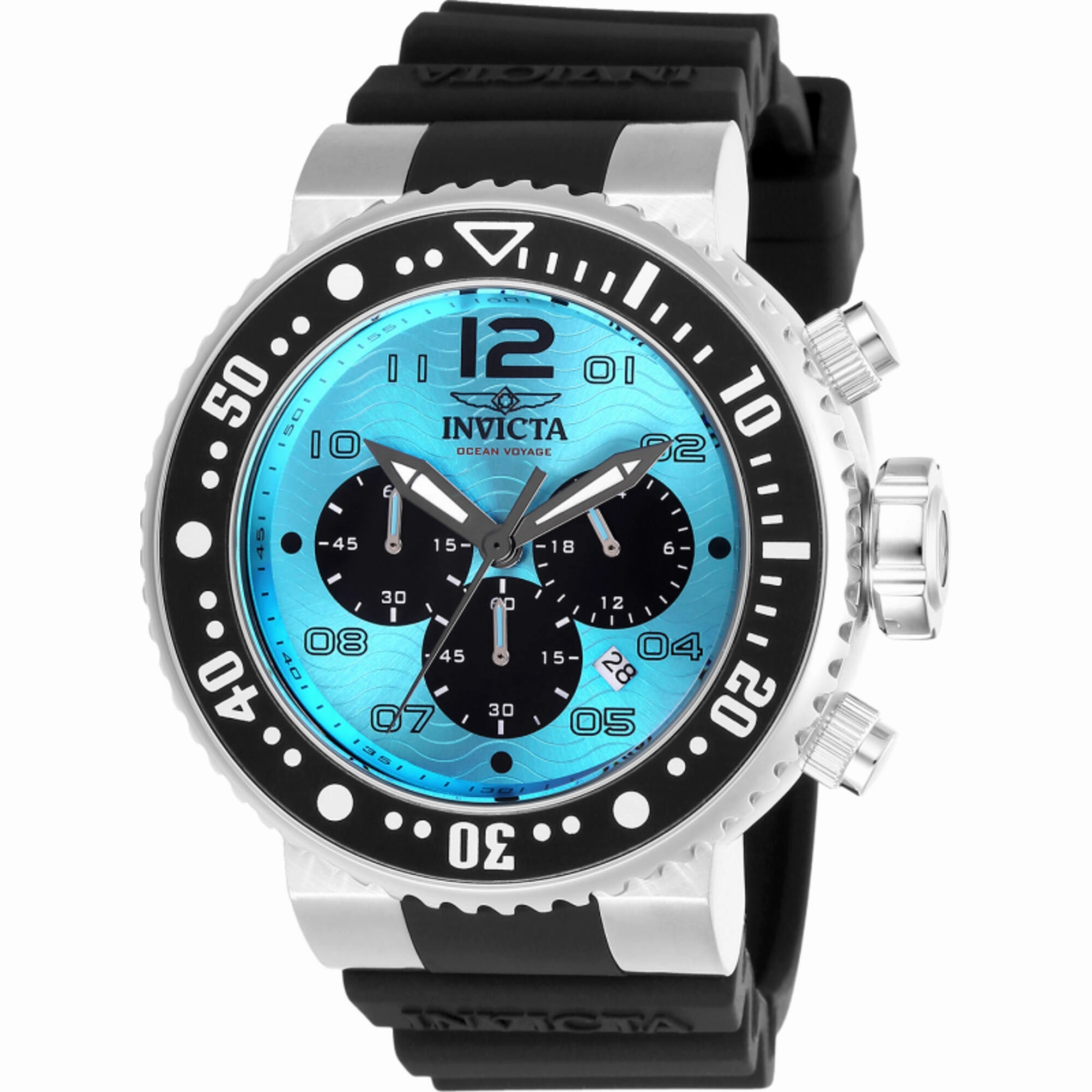 Invicta Men's Watch - Pro Diver Chronograph Turquoise and Black Dial Strap | 26735