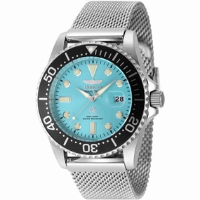 Invicta Men's Watch - Pro Diver Quartz Blue Dial Silver Steel Bracelet Dive | 48213