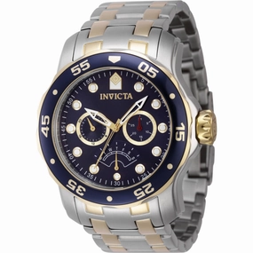 Invicta Men's Watch - Pro Diver Quartz Rotating Bezel Blue Dial TT Bracelet | 47001