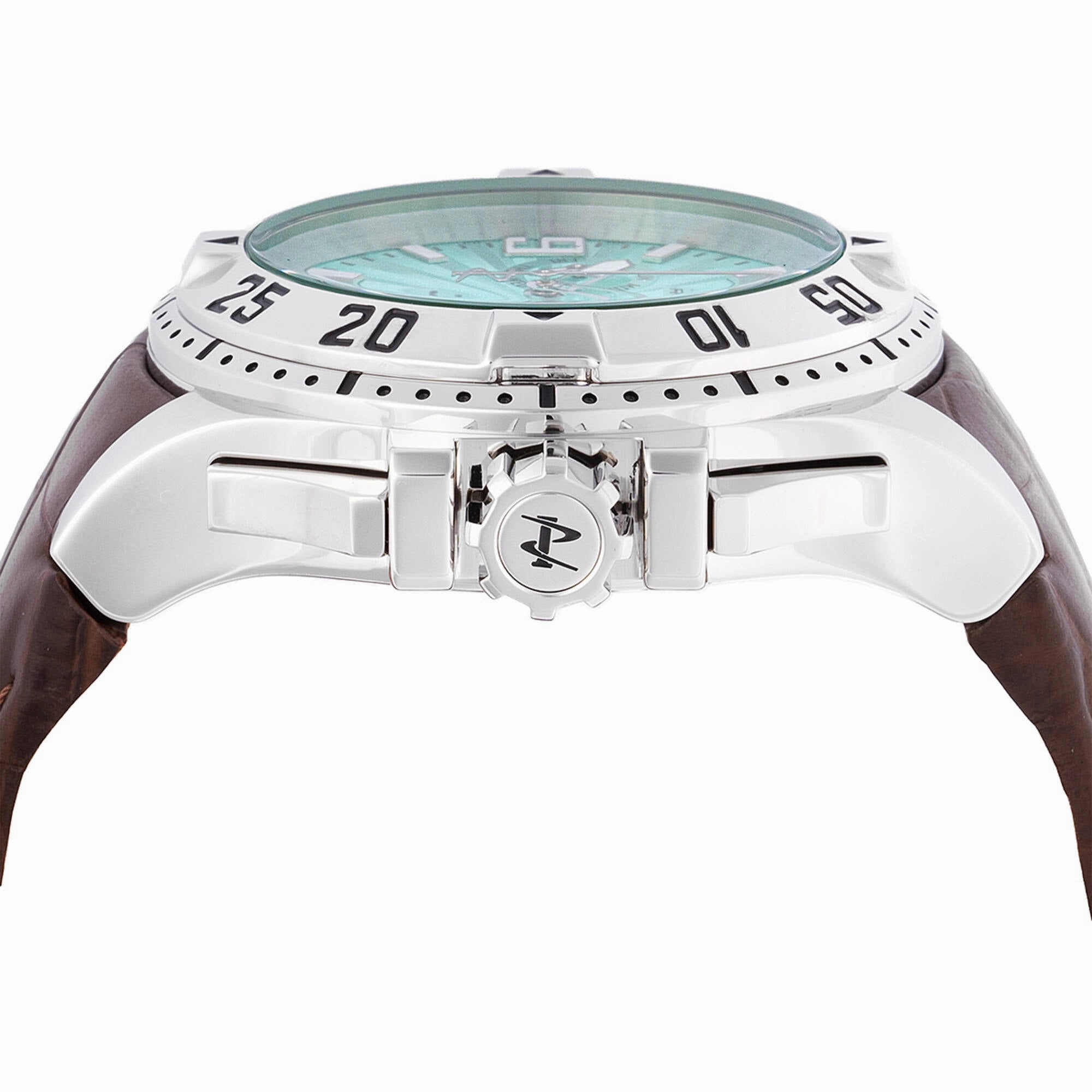 Invicta Men's Watch - Reserve Chronograph Turquoise Dial Leather Strap Date | 47712