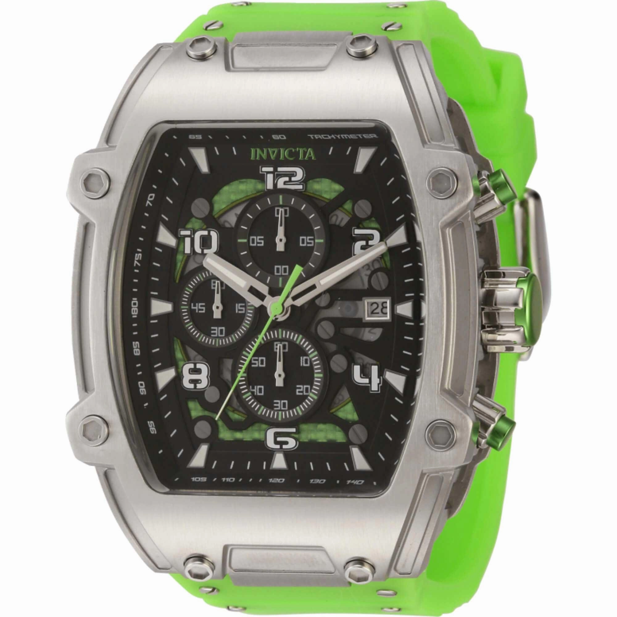 Invicta Men's Watch - S1 Rally Diablo Black and Green Dial Silicone Strap | 42346