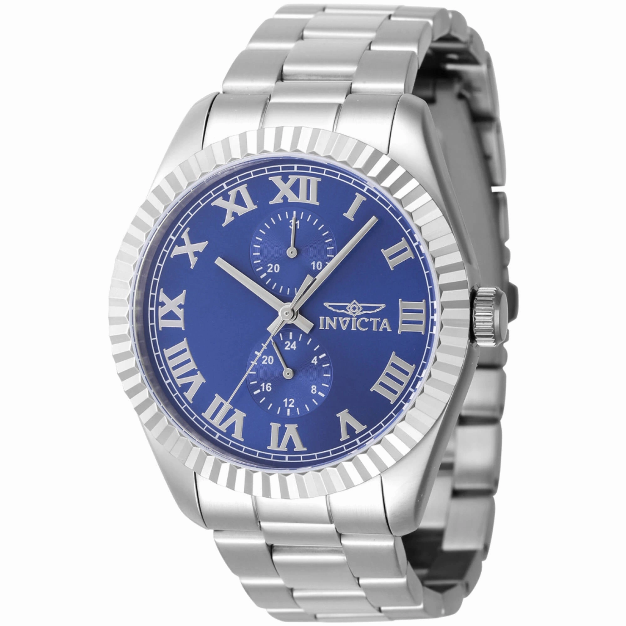 Invicta Men's Watch - Specialty Blue Brass Dial Silver Tone Steel Bracelet | 47423