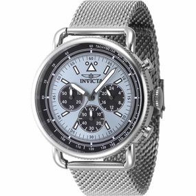 Invicta Men's Watch - Speedway Chrono Blue Dial Silver Tone Mesh Bracelet | 47359