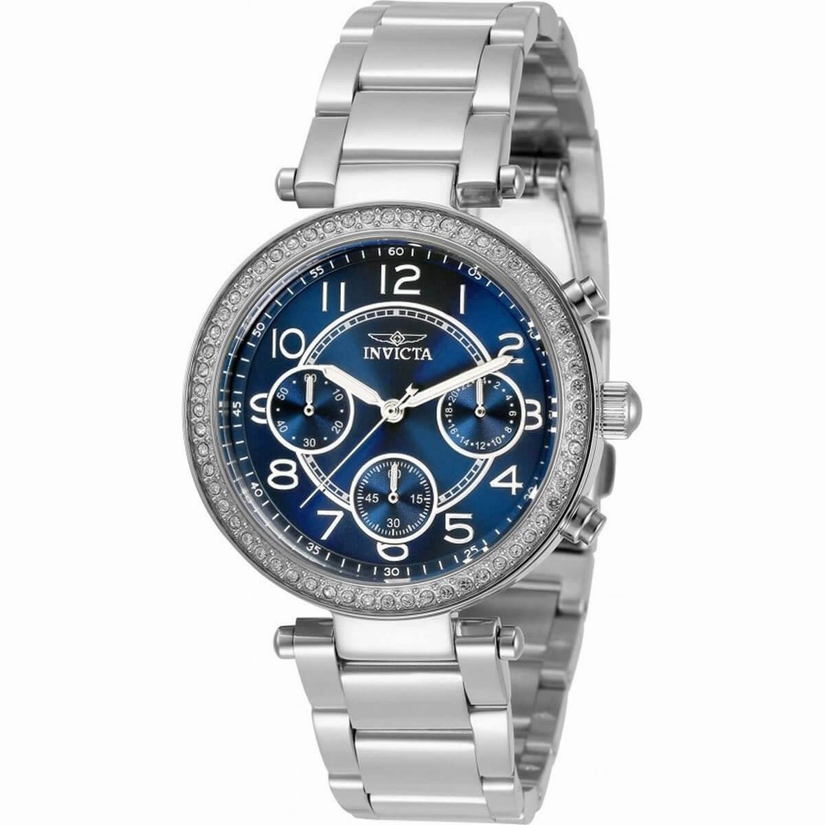 Invicta Women's Chrono Watch - Angel Blue Dial Stainless Steel Bracelet | 30968