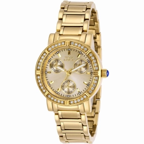 Invicta Women's Crystal Watch - Angel Gold Oyster Dial Yellow Gold Bracelet | 29115