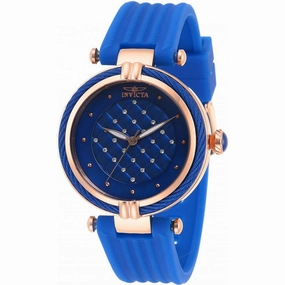 Invicta Women's Crystal Watch - Bolt Blue Dial Polyurethane Strap | 28953