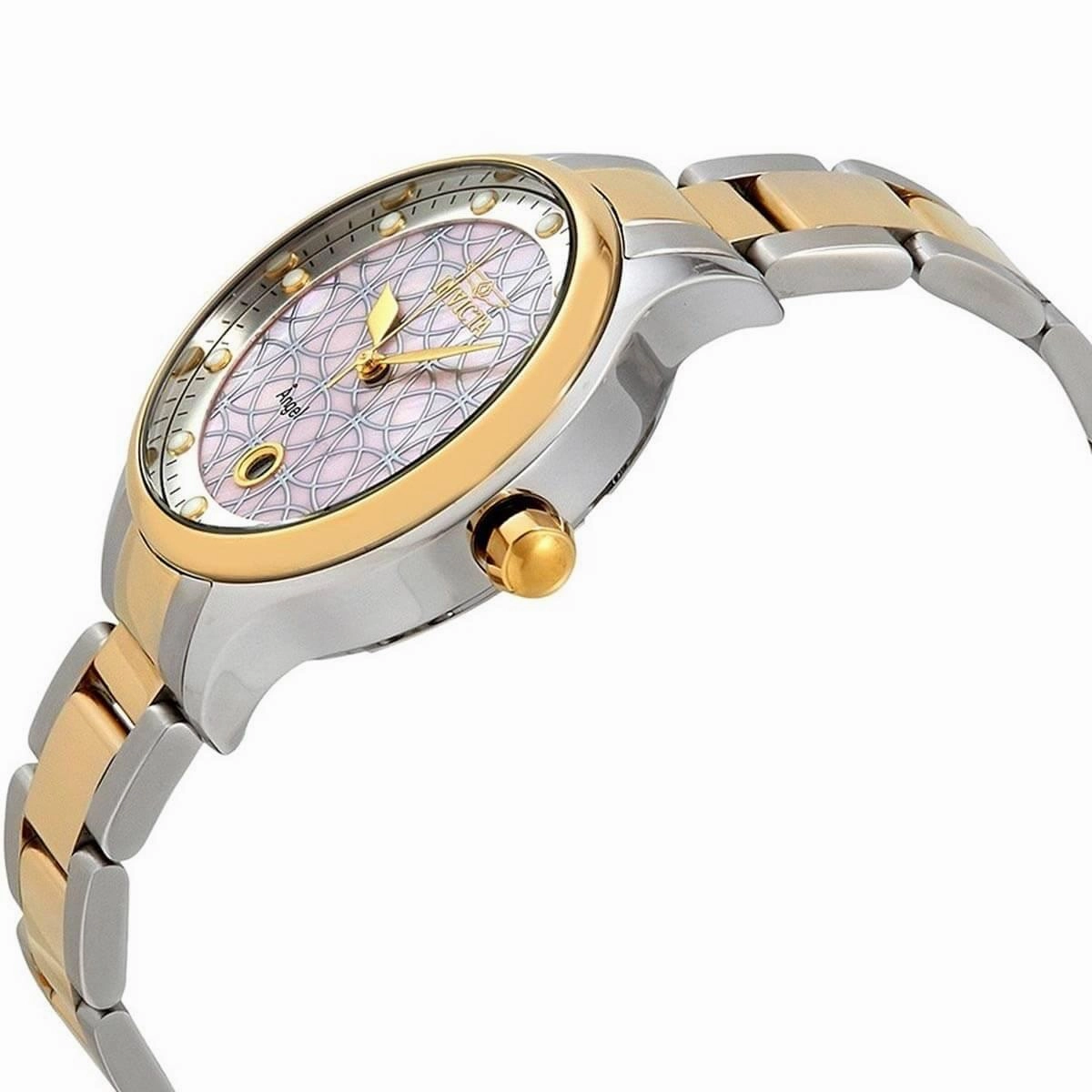 Invicta Women's Quartz Watch - Angel Pink Oyster and Silver Tone Dial Bracelet | 27766