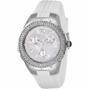 Invicta Women's Quartz Watch - Angel Silver Tone Case Oyster White Dial Strap | 29084
