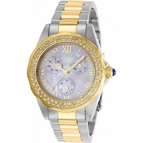 Invicta Women's Quartz Watch - Angel White MOP Dial Two Tone Bracelet | 28437