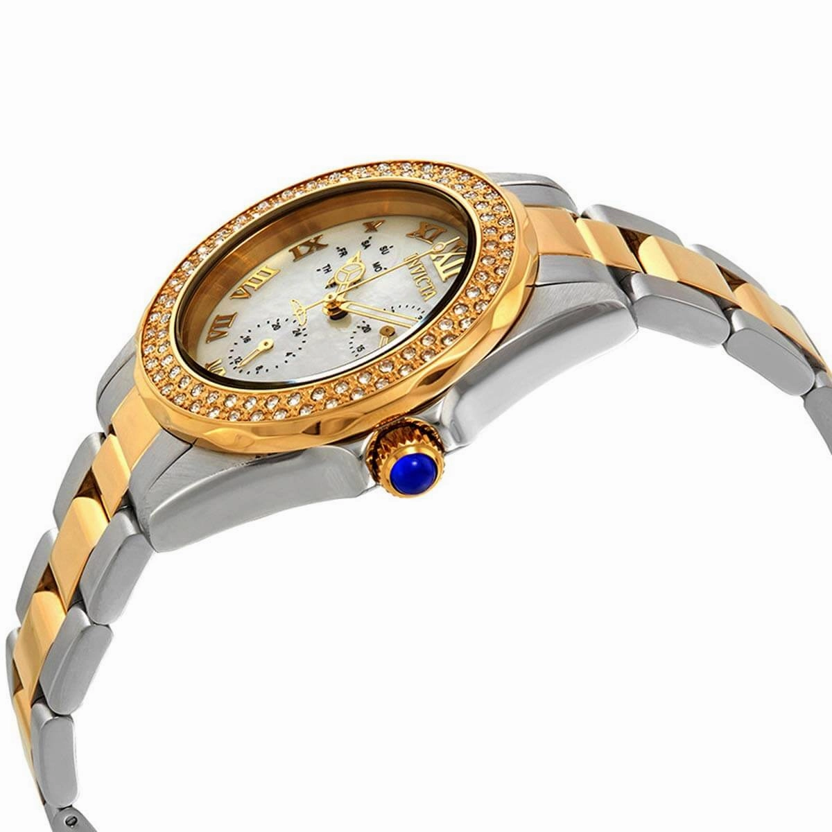 Invicta Women's Quartz Watch - Angel White MOP Dial Two Tone Bracelet | 28437