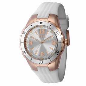 Invicta Women's Quartz Watch - Angle Silver Dial White Silicone Rubber Strap | 40311