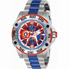 Invicta Women's Quartz Watch - Marvel Blue and Red Dial Two Tone Bracelet | 27018