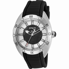 Invicta Women's Quartz Watch - Venom Black Mother of Pearl Dial Rubber Strap | 30971