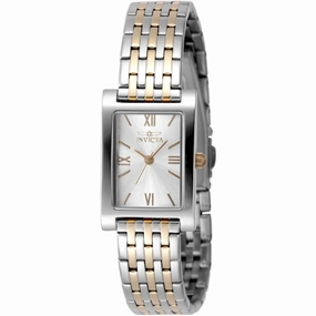 Invicta Women's Watch - Angel Quartz Silver Brass Dial Two Tone Steel Bracelet | 48148