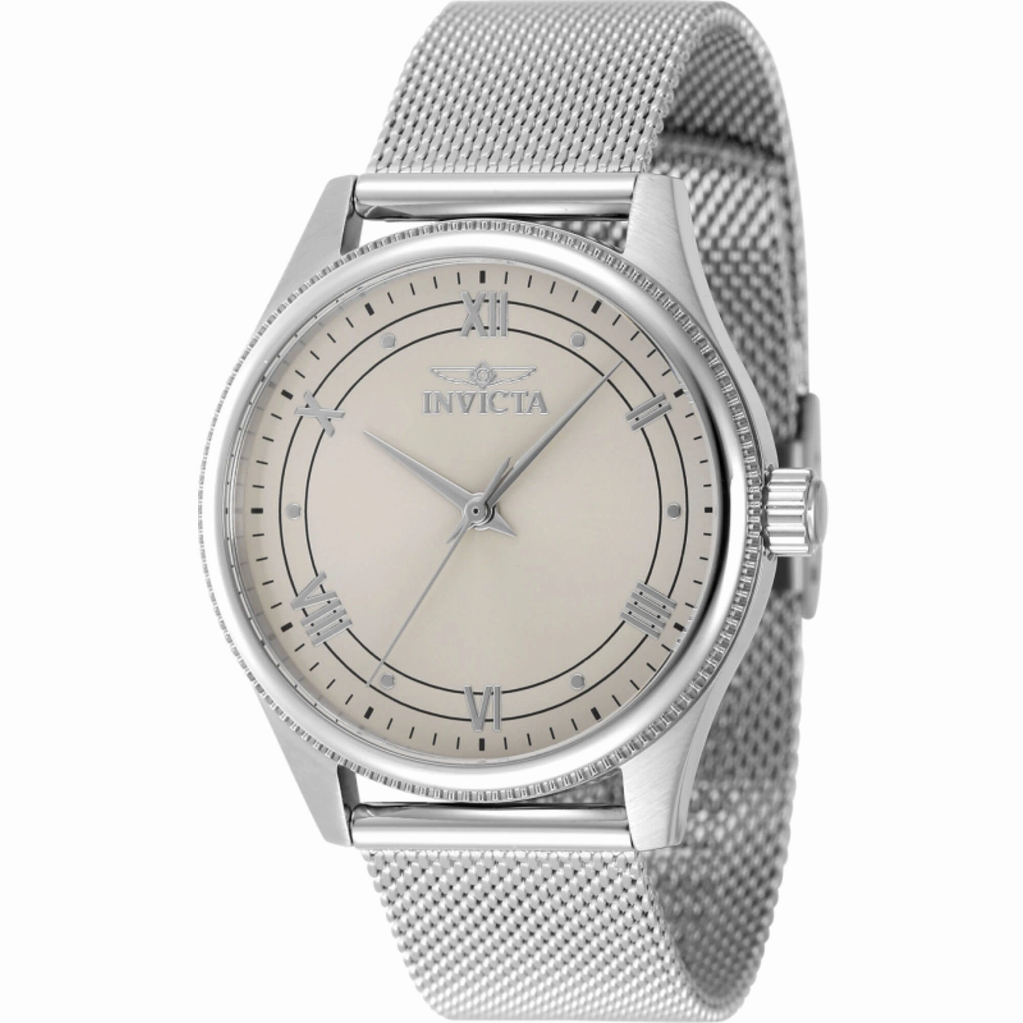 Invicta Women's Watch - Celestial Quartz Ivory Dial Silver Steel Bracelet | 48486