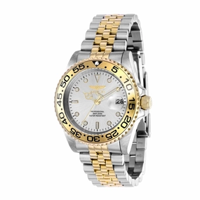 Invicta Women's Watch - Pro Diver Silver Tone Dial Date Display Rotating Bezel | 37162