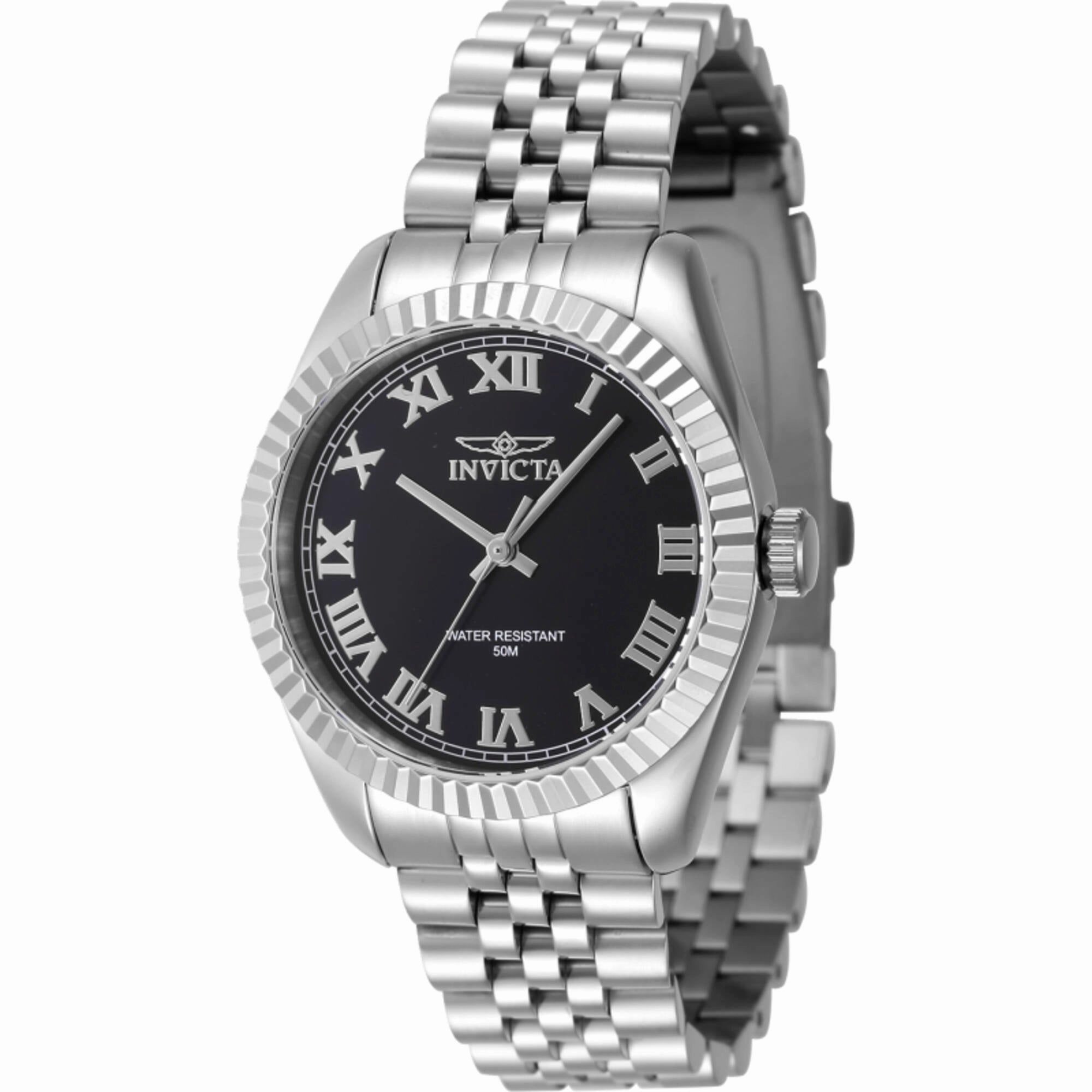 Invicta Women's Watch - Specialty Black Dial Silver Steel Bracelet Quartz | 47408