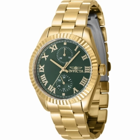 Invicta Women's Watch - Specialty Quartz Green Dial Yellow Gold Bracelet | 47444