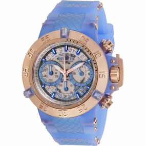 Invicta Women's Watch - Subaqua Noma III TT Light Blue and Rose Gold Strap | 30306