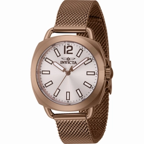 Invicta Women's Watch - Wildflower Silver Dial Brown Steel Mesh Bracelet | 46340