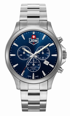 JDM Military Alpha Chrono Blue Watch JDM-WG002-03