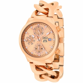 Jivago Women's Watch - Levley Quartz Rose Gold Tone Dial Steel Bracelet | JV1244