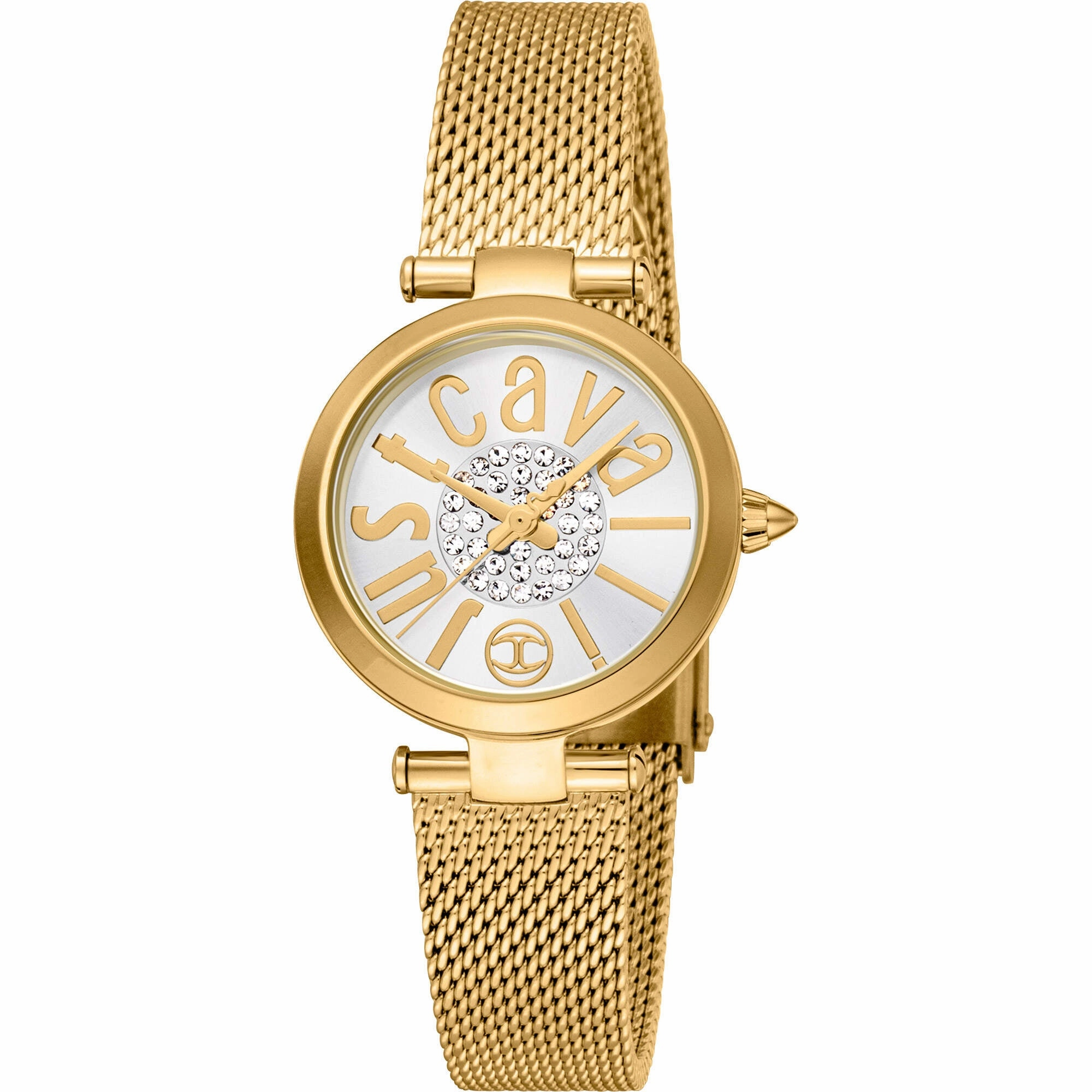 Just Cavalli Women's Watch - Modena Silver Dial Yellow Gold Bracelet | JC1L280M0045