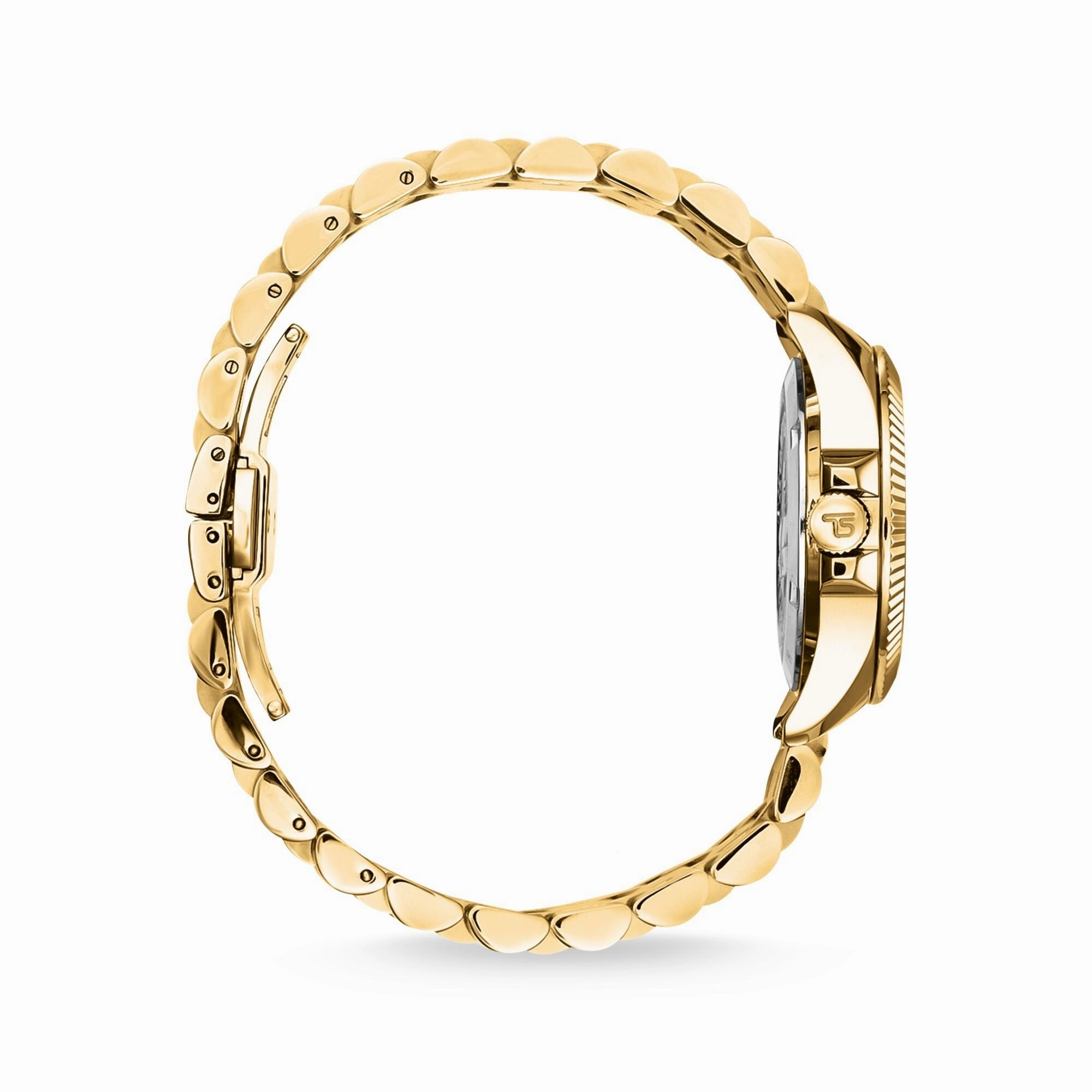 Ladies Green Malachite Divine Watch in Gold