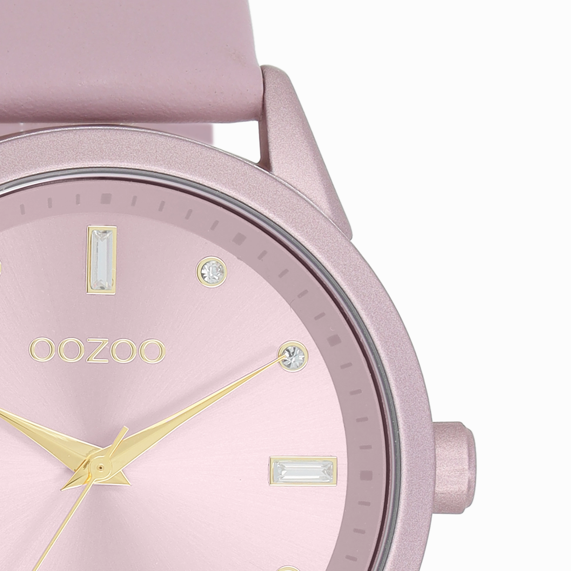 Lilac OOZOO watch with leather strap - C11355
