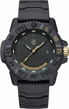Limited Edition Luminox Master Carbon SEAL CARBONOX  Black Dial Black Rubber Interchangeable NATO Strap Date Divers Quartz Mens Watch XS.3805.NOLB.SET