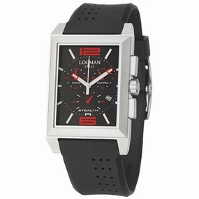 Locman Men's Watch - Sport Quartz Steel Case Black Dial Rubber Strap | 242BKRD1BK