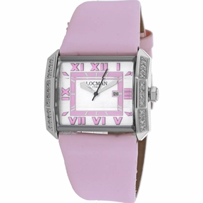 Locman Women's Watch - Classic Mother of Pearl Dial Pink Leather Strap | 232MOPPKD