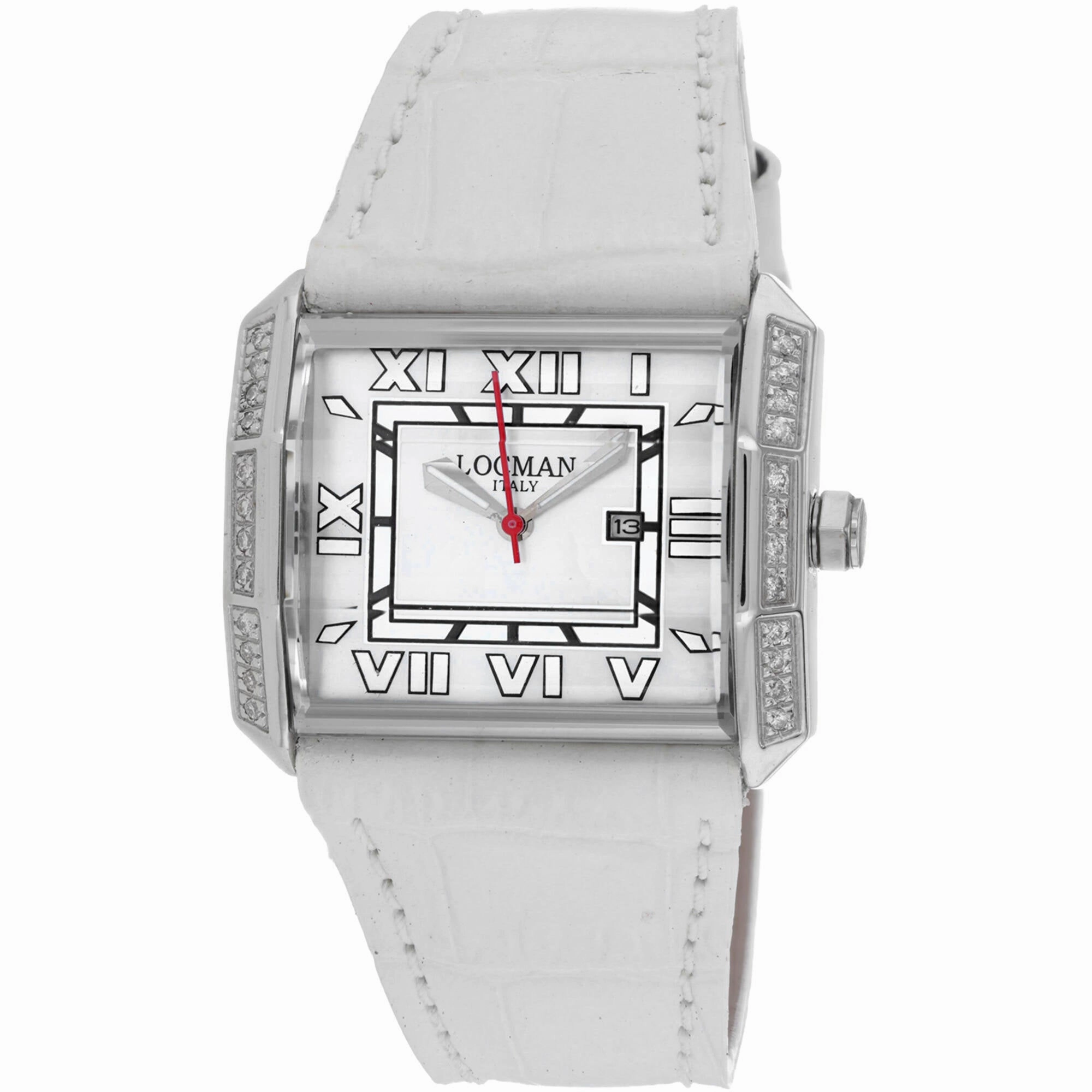 Locman Women's Watch - Classic Quartz White Dial Leather Strap | 232MOPWHD/WH LE