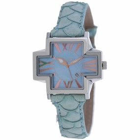 Locman Women's Watch - Italy Plus Mother of Pearl Dial Blue Strap | 181MOPSK/SKKF