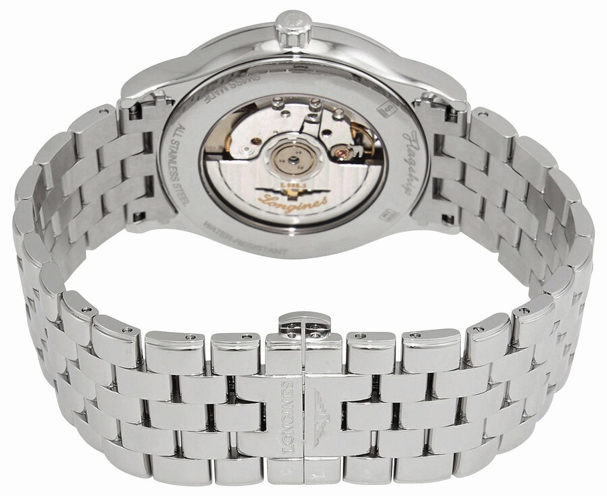 Longines Flagship Automatic Stainless Steel Black Dial Date Mens Watch L4.984.4.52.6