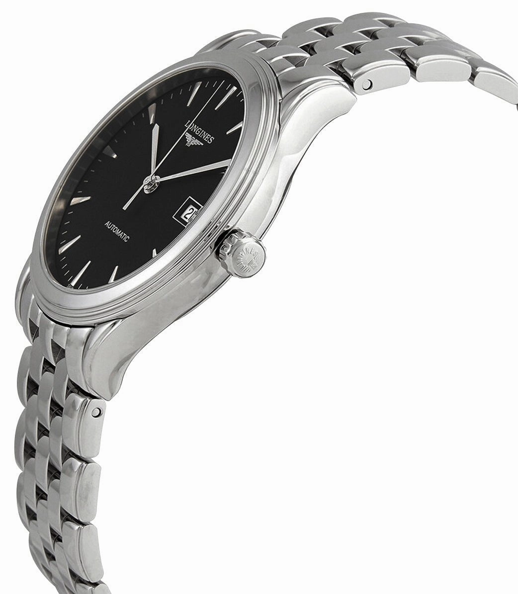 Longines Flagship Automatic Stainless Steel Black Dial Date Mens Watch L4.984.4.52.6