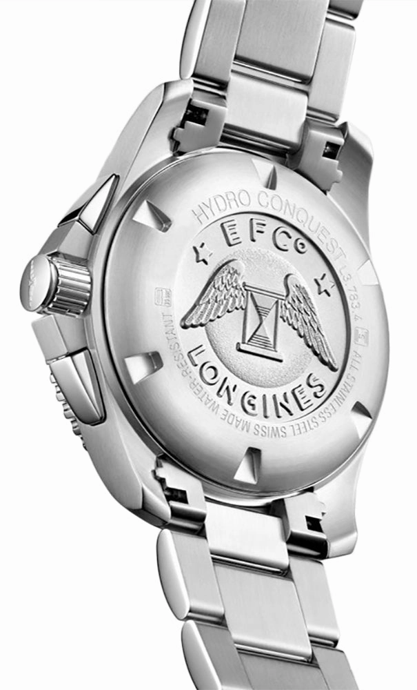 Longines HydroConquest Automatic Chronograph Stainless Steel Gray Dial Date Divers Mens Watch L3.783.4.76.6