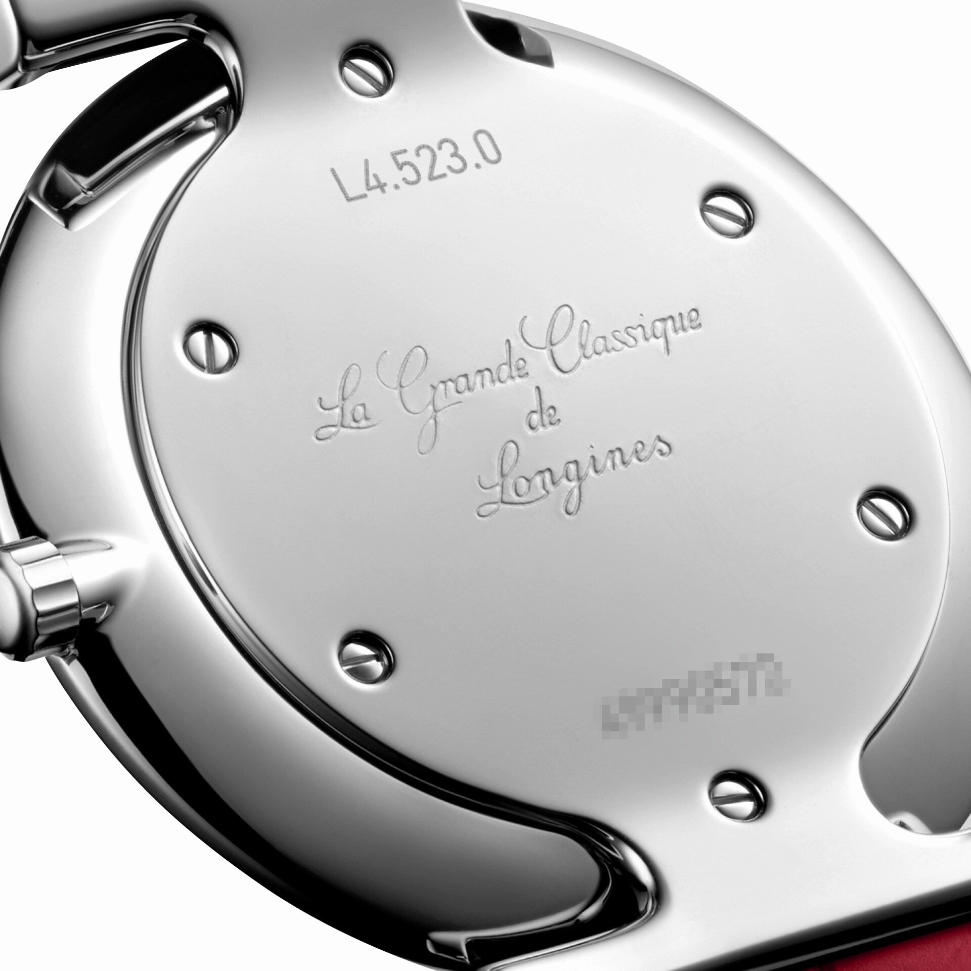 Longines La Grande Classique Monochrome Stainless Steel Red Dial Red Leather Strap Diamonds Quartz Womens Watch L4.523.0.91.2