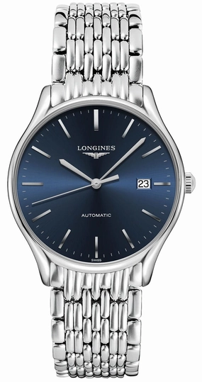 Longines Lyre Automatic Stainless Steel Blue Dial Date Mens Watch L4.960.4.92.6