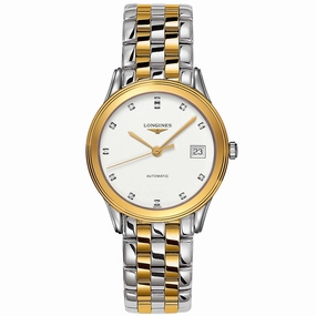 Longines Men's Automatic Watch - Flagship Two Tone Steel Bracelet Diamond | L47743277