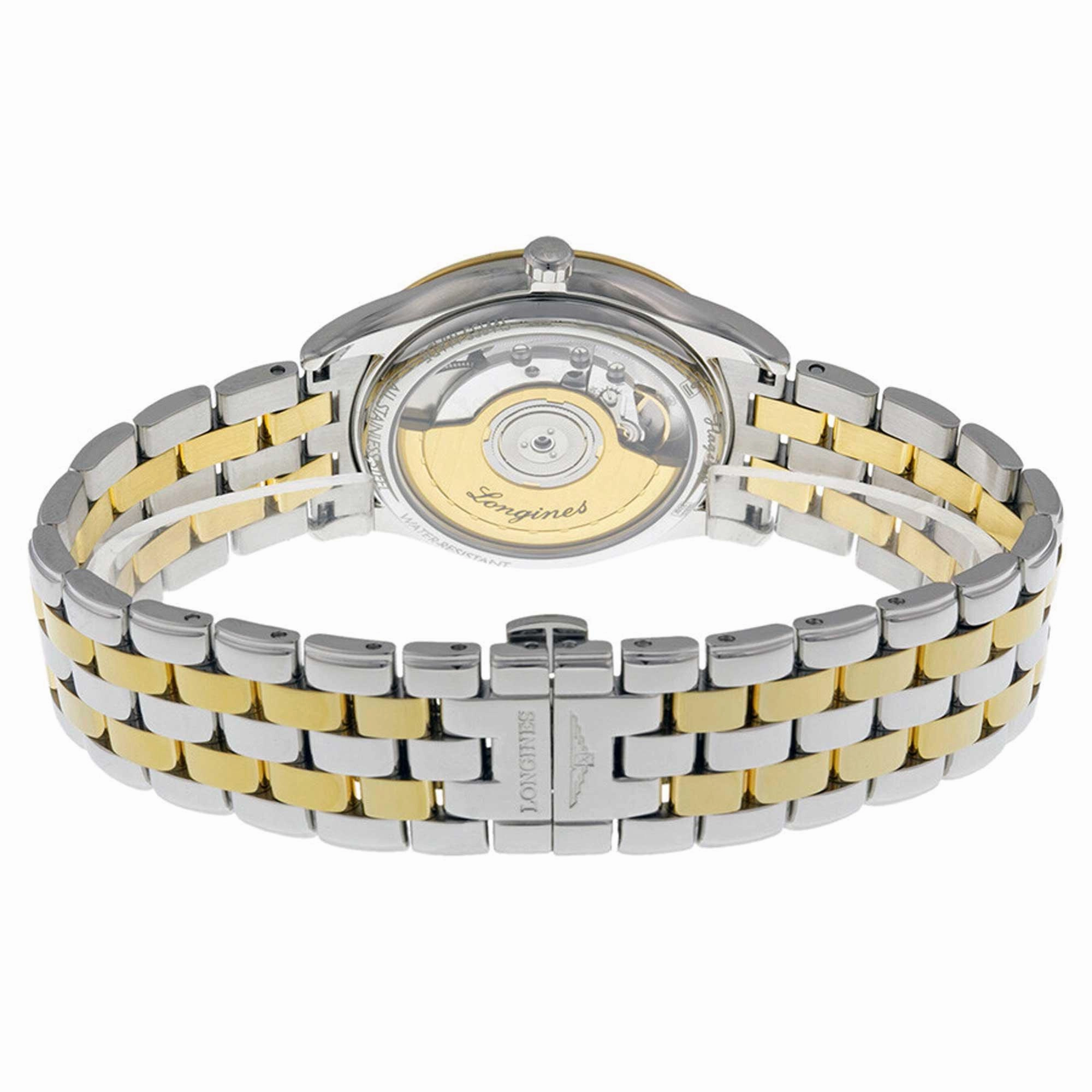 Longines Men's Automatic Watch - Flagship Two Tone Steel Bracelet Diamond | L47743277