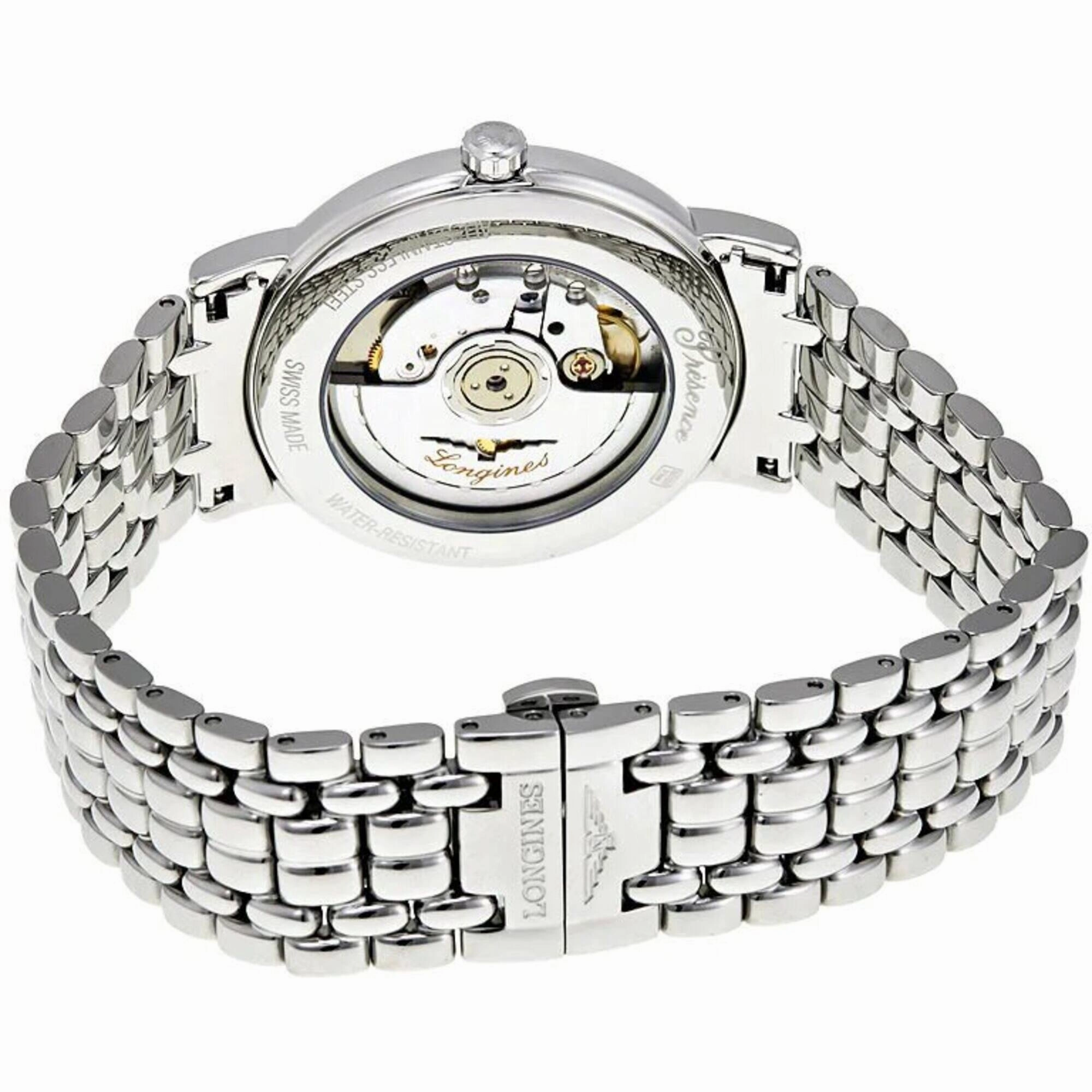 Longines Men's Watch - Presence Silver Tone Dial Stainless Steel Bracelet | L49214726