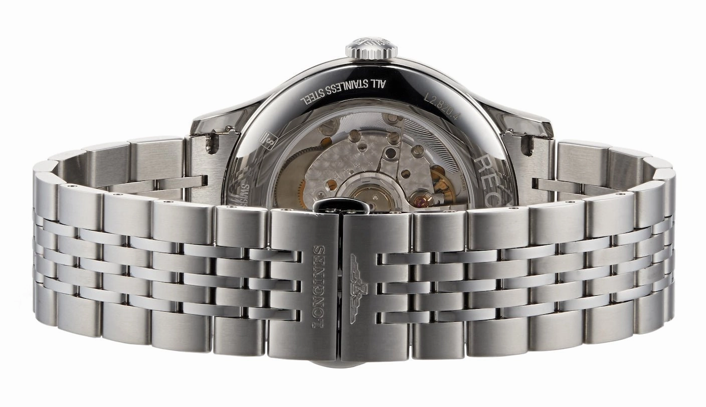 Longines Record Automatic COSC Stainless Steel Blue Dial Date Mens Watch L2.820.4.96.6