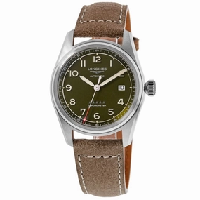 Longines Spirit Automatic Green Dial Leather Strap Men's Watch L3.810.4.03.2