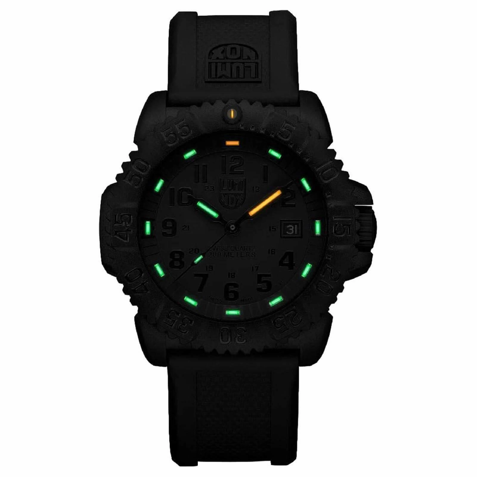 Luminox 3051.BO Men's Navy SEAL Colormark Dive Watch - Rugged Blackout Swiss-Made Timepiece